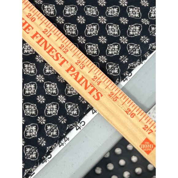 J Jill Supima Top Large Black Floral Ruffle Sleeve Bohemian Chic Summer Blouse - Picture 6 of 9